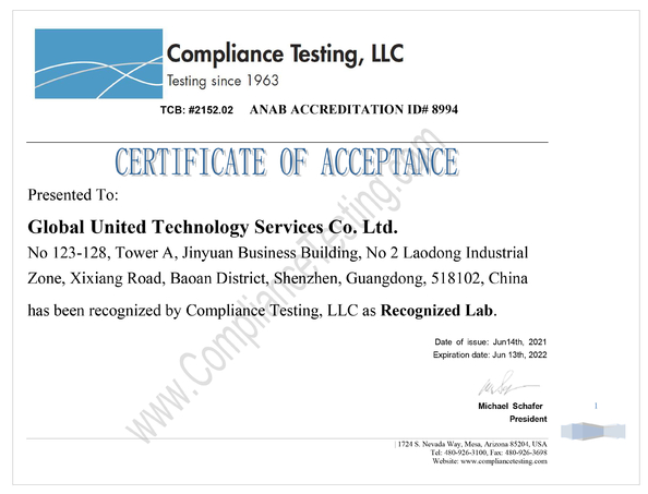 China Global United Technology Services Co.,Ltd. certificaciones