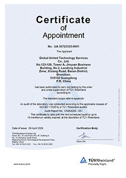 CHINA Global United Technology Services Co.,Ltd. certificaciones