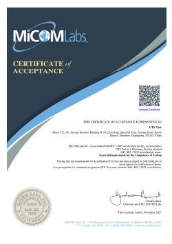 CHINA Global United Technology Services Co.,Ltd. certificaciones